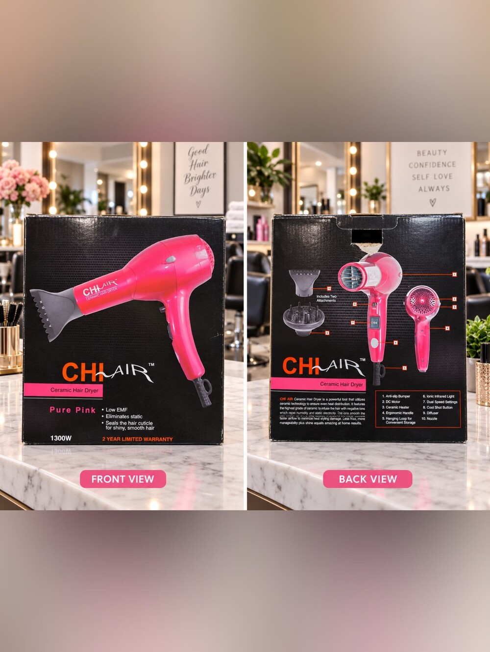 Air Ceramic Hair Dryer - Pink
